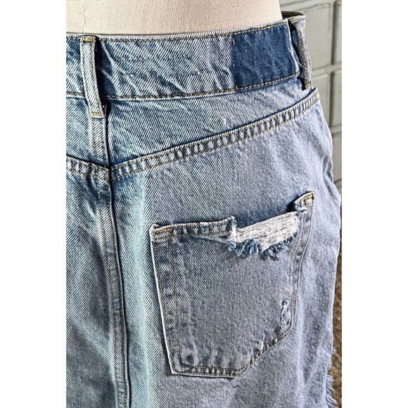 Anthropologie Destroyed Denim Mini Skirt 14 - Picture 5 of 12